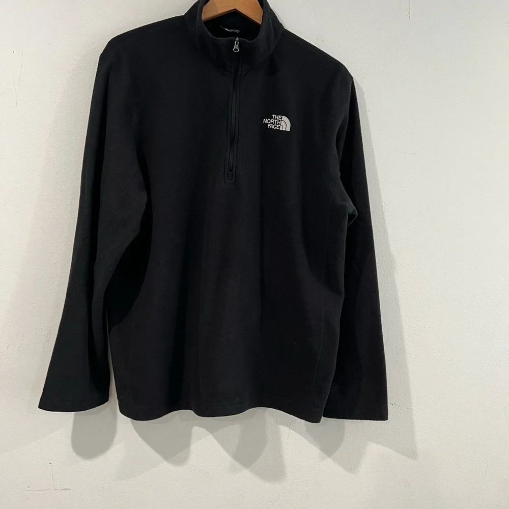 North Face  men’s Sweatshirts 1 Zip, TNF Negro Sz L